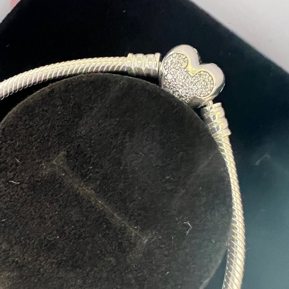 Authentic Pandora Disney Mickey Mouse pave clasp bracelet